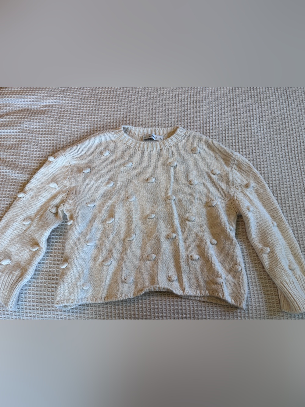 Zara Cream Crewneck Sweater